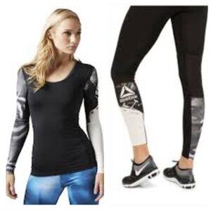 Reebok Speedwick Compression Long Sleeve and Leggings Set XS - S